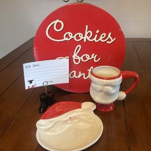 Department 56 Cookies for Santa set, plate, cup and note holder in box